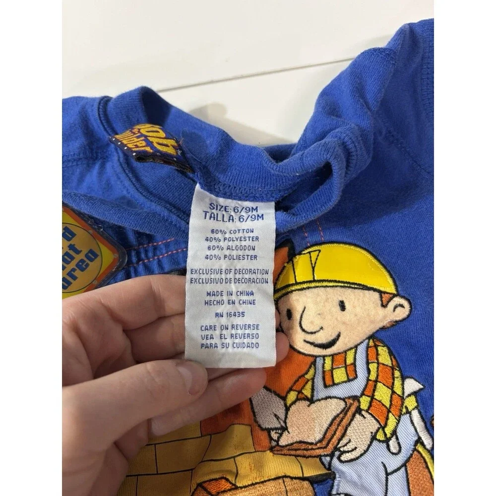 Vintage Bob the Builder 2-Piece Graphic T-Shirt & Shorts Set 6-9 Months